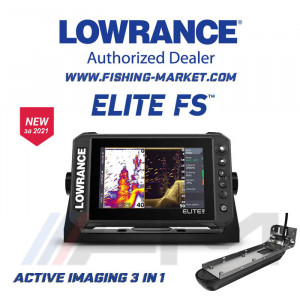 LOWRANCE Elite-7 FS Combo - Цветен Multi Touch Scren сонар с GPS и 3 в 1 Active Imaging сонда / BG Menu
